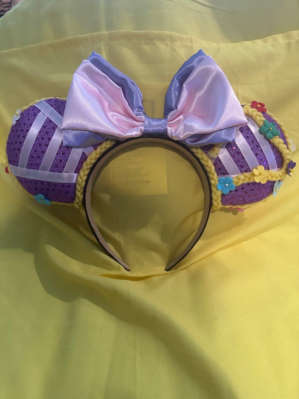 Handmade Disney Rapunzel Tangled Flower Braid Headband Ears